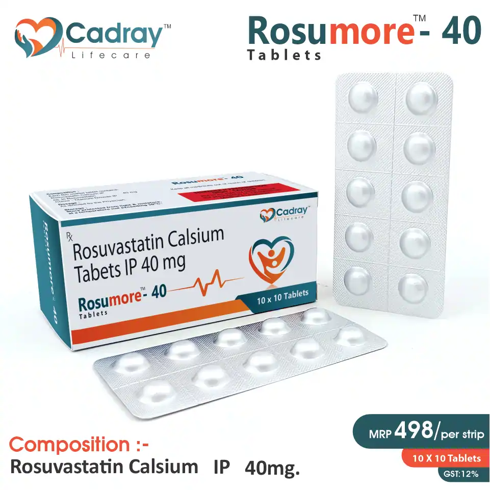 Rosuvastatin 40mg Tablet | Rosumore 40 in PCD Pharma Franchise